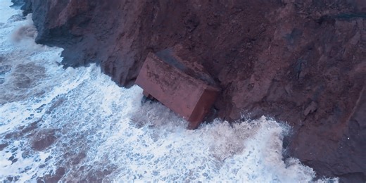 Yorkshire news: Cold War nuclear bunker collapses into sea just days after being seen teetering on cliff