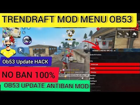 OB53 UPDATE ANTIBAN MOD MENU APK | TRENDRAFT MOD MENU | FF PAID PANEL FREE 100% SAFE |