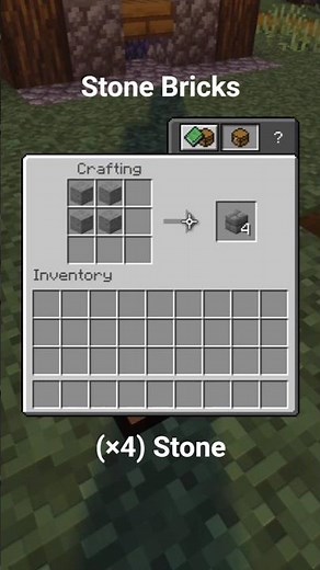 How to CRAFT STONE BRICKS! 🪨 Stone Items Burst #4 #Minecraft #Shorts