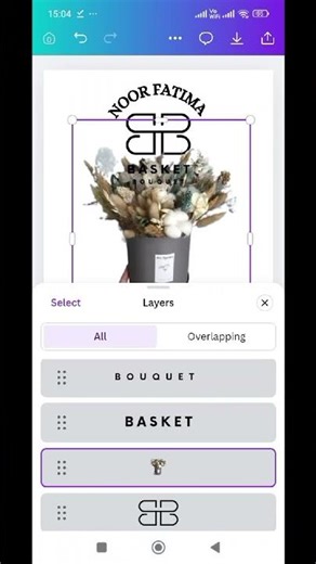 Elegant Logo Design for Basket & Bouquet | Blush Pink & Purple Aesthetic 💖#Bouquetlogo#viral