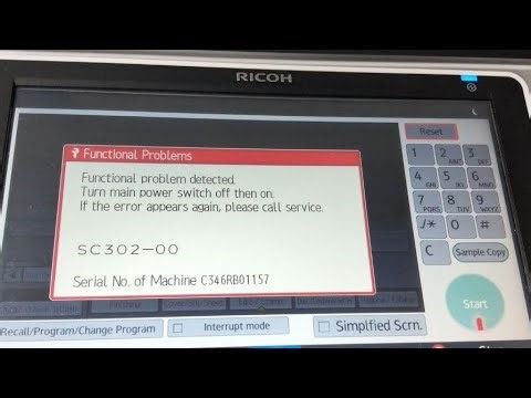 Error code Sc302-00 #MP4054