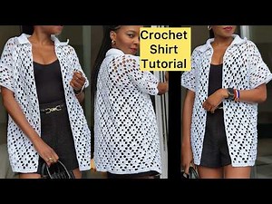 Crochet Diamond 💎 Shirt Tutorial /DIY Summer Top Pattern Step by Step / Crochet Cardigan