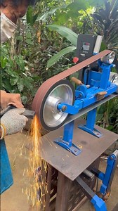Super-handy homemade belt grinder for knife/tool work, or a larger 2×72-style grinder #anglegrinder