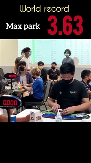 Max park 🥶rubik's cube sloving world record [3.63]#shorts #viral #rubik #rubikscube #cubing