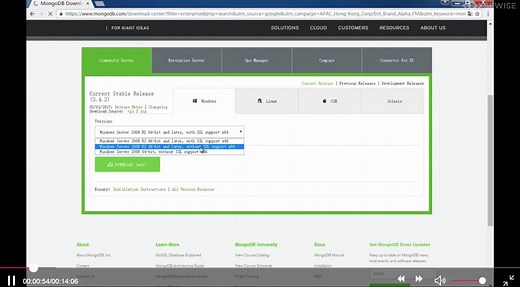 2： MongoDB环境配置