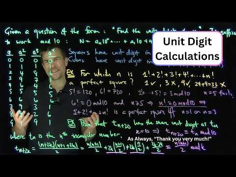 Unit Digit Calculation Problems