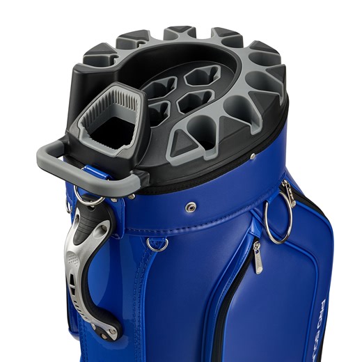 PGM Golf Cart Bag 14 Way Organizer Divider Silent Top Waterproof Bag/Blue Leather