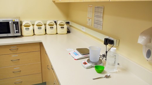 Nutrition lab technicians work behind the scenes to help infants grow. The Milk and Formula Lab safely stores and prepares feedings for neonatal patients. This team works with breast milk and donor milk, liquid proteins, powders, supplements, and prepare feedings for patients that need them. This is an extremely rewarding role, helping our tiniest patients reach their goals. If you’d like to join our team, visit https://uw.health/3LdaN5R to learn more and apply. | Careers at UW Health