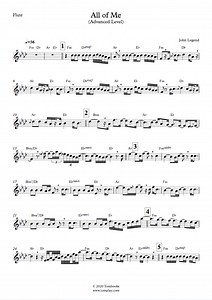 All of Me (niveau difficile) (John Legend) - Partition Flûte