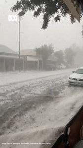Have you ever seen Tanunda like this before? 😲 Lightning, giant hail and heavy rains have hit parts of South Australia, causing flash flooding and damage across the state. Read more: https://ab.co/3ED9ycb If you have a great weather photo or video, share it below or send them here: http://m.me/abcadelaide 🎥: Darren Robinson, The Leader newspaper, Barossa Valley. More on the weather in SA here: https://bit.ly/SouthAusWeather Get more news from SA here: https://bit.ly/SouthAusNews Listen to ABC 