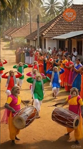 Joyful Village Folk Celebration in Kerala | Traditional Dance & Dhol Performance