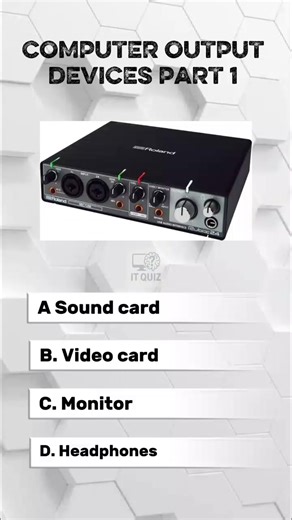 Computer Output Devices Part 1 #quiz #quiztime #knowledge #foryoupage #fyp