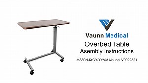 Watch How to Assemble Vaunn Medical Adjustable Overbed Table on Amazon Live