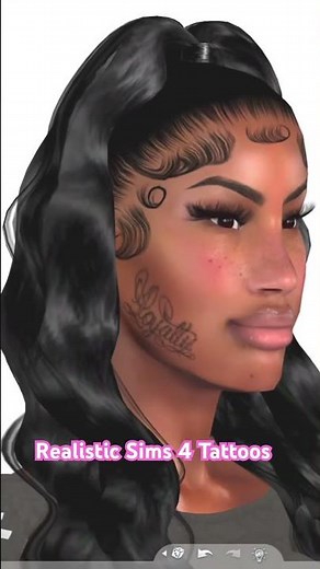 Realistic Sims 4 Tattoos #music #sims4 #thesims #simscc #urbansims #sims4build #simsmods #shorts