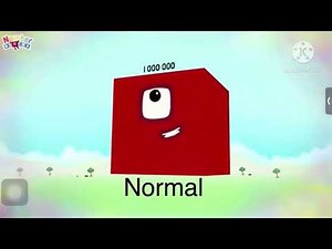 Numberblocks 1 Million voice but from normal speed to 100x faster with pitch change.