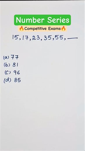 Number Series Logic 🔥 Solve Faster in Competitive Exams! #numberseries #numberanalogy #reasoning