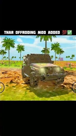 THAR OFFRODING MOD ADDED 💯✅ INDIAN VEHICLES SIMUTOR 3D GAME #indiantractor3d #youtubeshorts