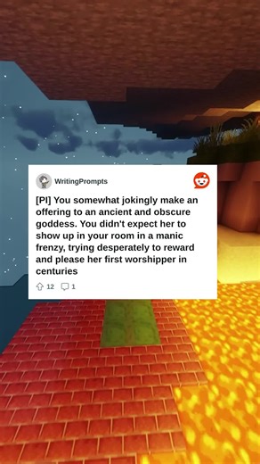 (u/rudexviru) You somewhat jokingly make an offering to an ancient and obscure goddess. You didn't expect her to show up in your room in a manic frenzy, trying desperately to reward and please her first worshipper in centuries #redditstories #redditreadings #hfystories #writingprompts #shortstory