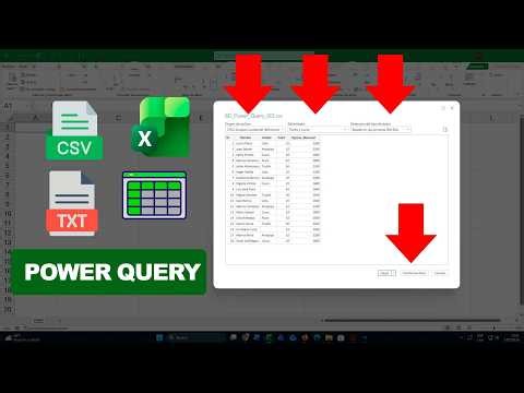 Loading Data into the Power Query Editor: TXT, Tables, CSV, and Excel Files