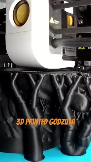 Godzilla rises from the 3D printer depths #3dprinting #3dprinted #godzilla #snapmaker #snapmakeru1