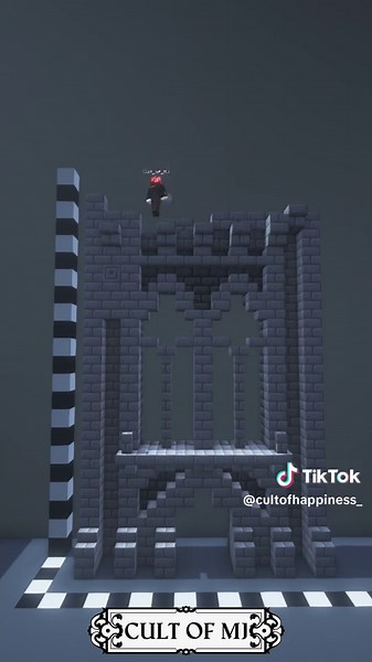 Gothic Castle Wall Tutorial Minecraft #minecraft #tutorial #minecrafttutorial #timelapse #minecrafttips #gaming #minecraftbuilding #fyp