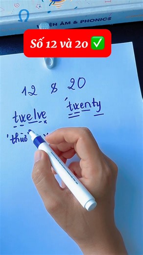 Số hay nhầm "12 và 20" ✅ #cobinhtienganh #luyenamvaphonics #learntoread #phonics #english | Co Binh Tieng Anh