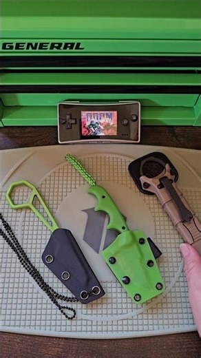 Favorite Fixed Blades DOOM GBA on the Game Boy Micro CRKT Glow Gears Kansept Hex SOCP Mini Benchmade