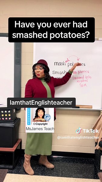 Clearing up the #mashed vs. #smashed confusion in the #classroom! 🥔 Watch us dive into the world of potatoes and unravel the mystery behind proper usage. Spoiler alert: It's not just about taste! 🍽️ #Smashing #languagebarriers together! #GrammarGuru #PotatoTalks #LanguageLessons #SmashedVsMashed #grammareducator #Englishlesson ##socialmediagrammarmistakes #grammarlesson #adjective #verb