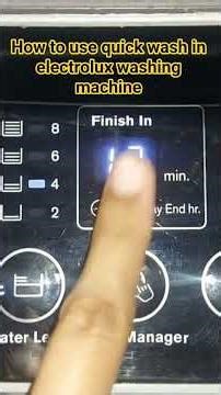 How to use quick wash #quickwash #electrolux #automaticwashingmachine #viralvideo