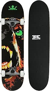 Krown Rookie Animal Skateboard - Pro Style Quality - Maple 7-Ply Deck, Aluminum Trucks, Urethane Wheels, Precision Bearings - The Perfect Beginners First Board