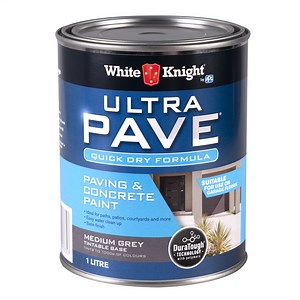 White Knight Ultra Pave 1L Medium Grey Quick Dry Paving and Concrete Paint