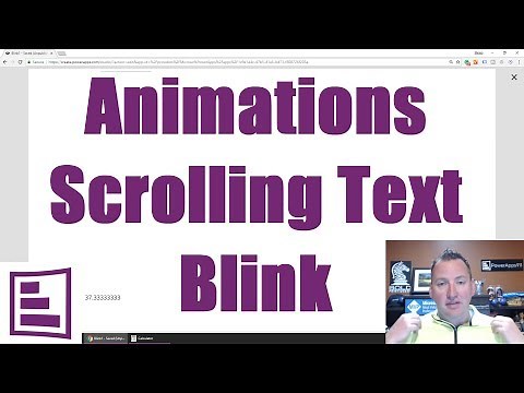 PowerApps Animation, Flashing Text, and Scrolling