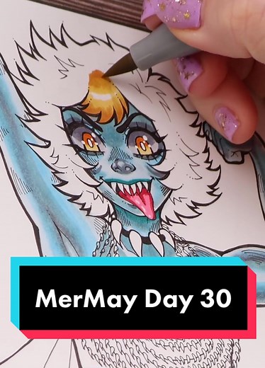 Transforming a Barracuda into a Mermaid Drawing | MerMay 2023