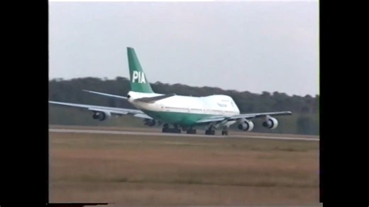 74K views · 1.5K reactions | PIA Boeing 747 takes off as flight PK704 from Frankfurt bound for Karachi ✈ The Boeing 747 of PIA - Pakistan International Airlines accelerates at the north end of the runway West at FRA, Frankfurt on Main Airport, Germany. Shortly afterwards, flight PK704 takes off into the cloudy sky over southern Hesse. At around 1:15 a.m. local time the Jumbo will land at KHI Jinnah International Airport in Karachi in Pakistan. | IzhaarJ | Facebook
