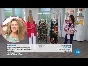 Slinky Brand Sleeveless Printed Fit and Flare Dress