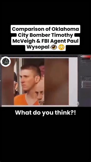 Unbelievable Truth 👁️ on Instagram: "They told you Timothy McVeigh was a “lone wolf”… but the uncanny resemblance to an FBI agent raises the terrifying question: was the Oklahoma City bombing a false flag operation? Here’s what they don’t tell you: ✅ The side-by-side comparison of McVeigh and FBI Agent Paul Wysopal shows a resemblance that is too close to be coincidence for many. ✅ This fuels the theory that McVeigh was a patsy—a programmed asset used to carry out an attack that would be blamed
