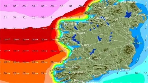 Ireland facing 'multiple storms' with flood alerts as Met Eireann pinpoints rain
