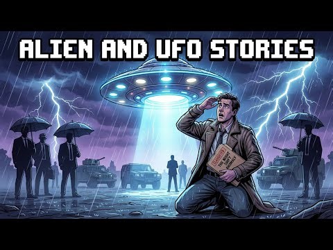 UFO & Alien Encounter Stories | Black Screen With Rain Sounds (Vol.33)