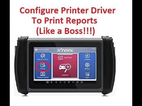 XTOOL OBD2 Scanner Printer Driver Setup