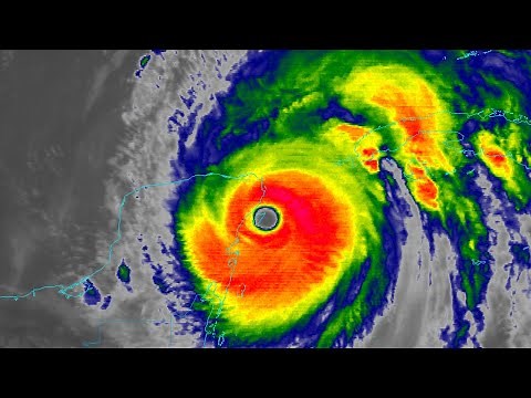Infrared Satellite Video of Hurricane Wilma (2005)