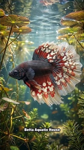 Species: Gravity Collapse Tail — the tail seems to "collapse" under gravity #bettafish #aquarium