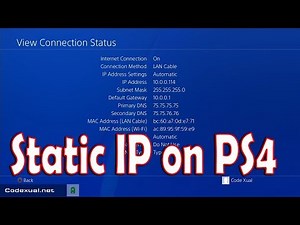 How to setup Static IP on PS4