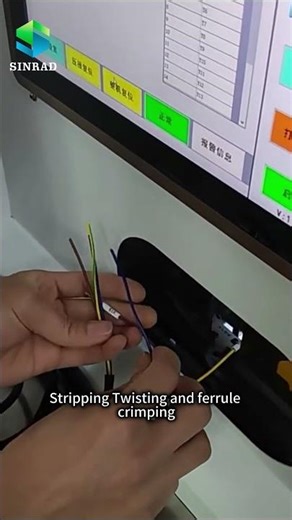 SINRAD Semi Auto Wire Stripping Crimping Machine with Marking Tube Inserting #wireharness