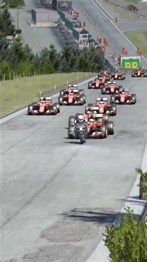 Kawasaki Ninja H2 vs F1 Ferrari Racing Cars #shorts #kawasaki #f1 #kawasakininja #superbike