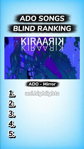 🎵ADO SONGS BLIND RANKING🎵 #ado #shorts