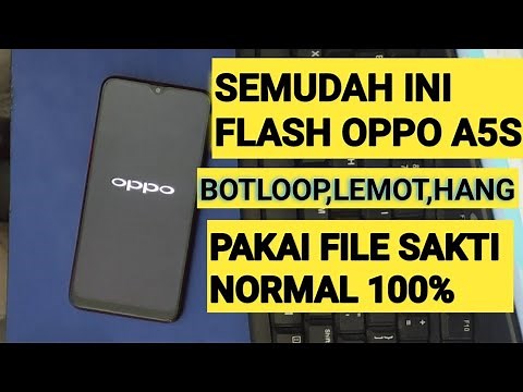 How to reflash an Oppo A5s bootloop phone via flash tool, 100% done