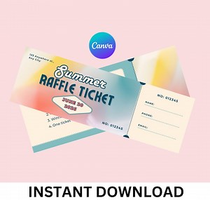 Customizable Raffle Ticket, Editable Raffle Ticket, Event Raffle Ticket, Surprise Raffle, Company Raffle Ticket, Canva Editable, MT03 - Etsy Australia