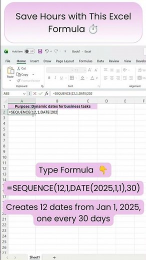 Save Hours with This Excel Formula ⏱️ | Auto-Generate Dates & Timelines