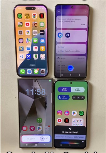 Siri vs Gemini vs Bixby vs Google assistant 🙂