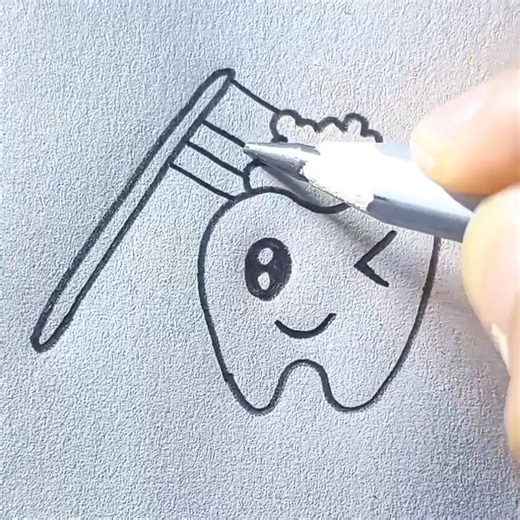 How to draw a cute teeth 🪥 | All About Art